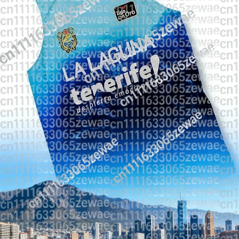 2526 Basketball Mesh Tenerife Trendy 3D Printed, Third Divided Spain, for Adults and Children, Breathable, Drying Fast, Comfortable Sports Clothing