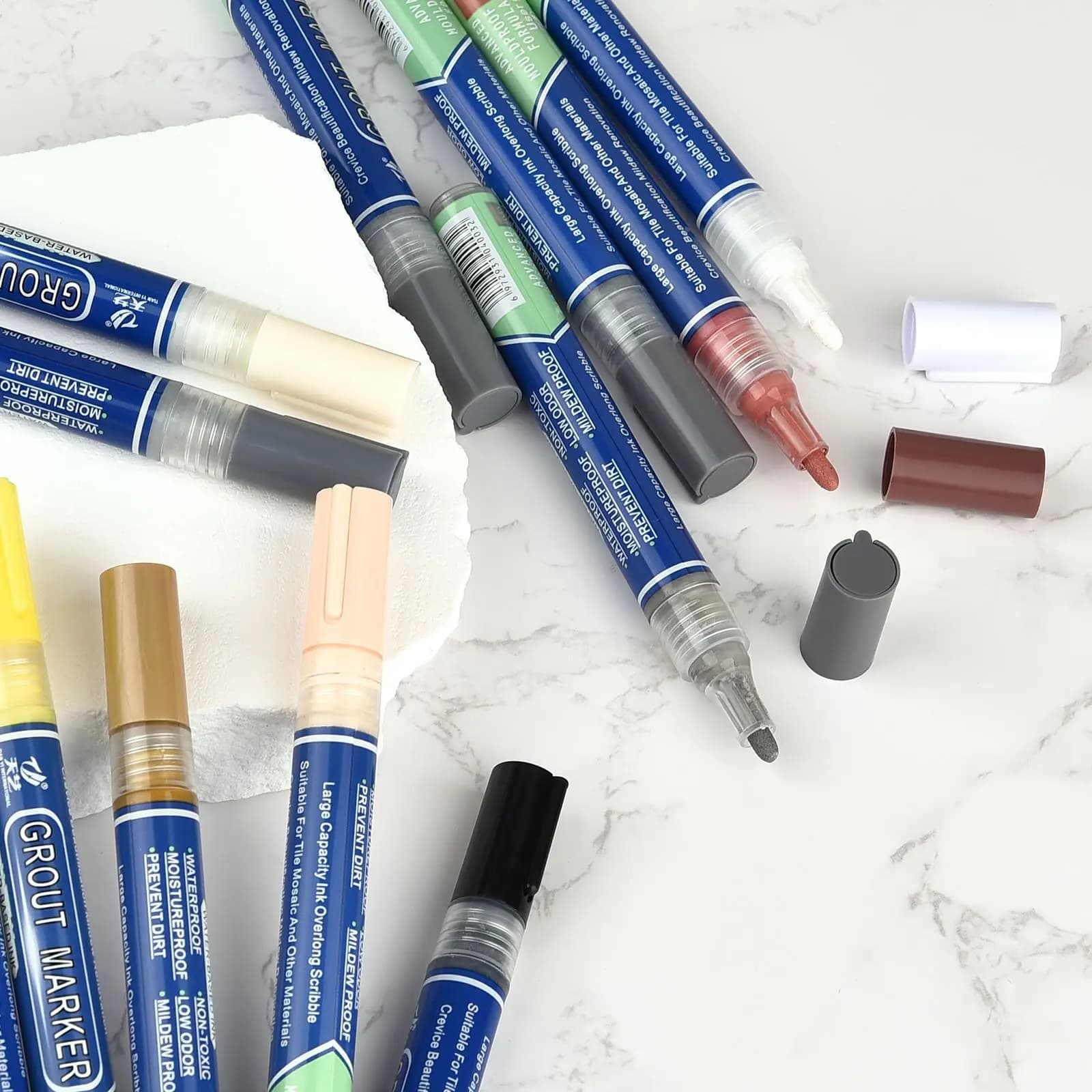 Penna per piastrelle di ceramica Wall Grout restaurer Pen Repair Marker stucco penna di riempimento per il ripristino del pavimento della parete bagni cucina Beauty Marker