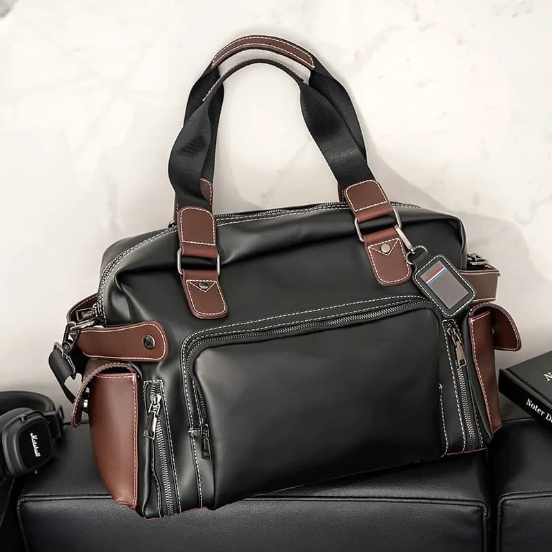 High Quality Men's Bag Vinatge Fashion Handbags with upper handle for men Large Capacity Laptop Bags