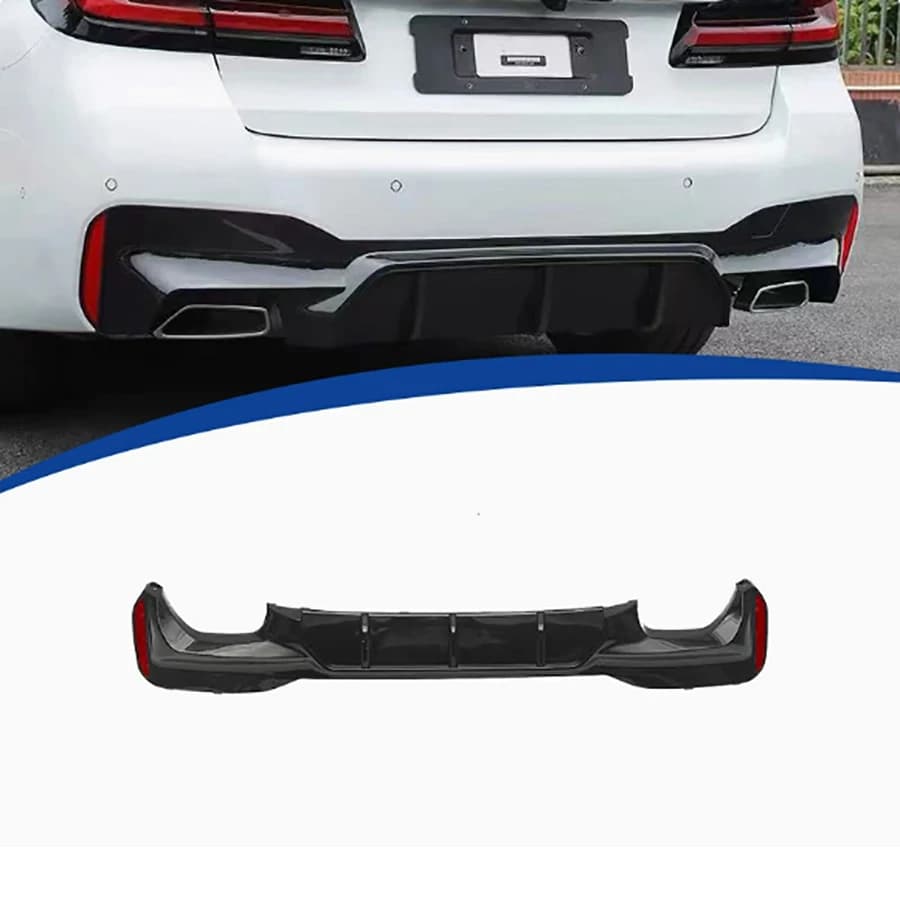 For BMW 5 Series M5 F90 G30 G38 Bright Black Back lip Car Rear Bumper Diffuser Rear Splitters Spoiler glossy black Back lip