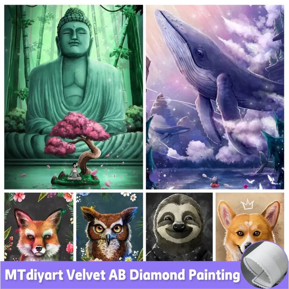 PoP Art 5D pittura diamante Buddha balena animale punto croce Kit fai da te diamante mosaico artigianato di cristallo decorazione della casa regalo fatto a mano