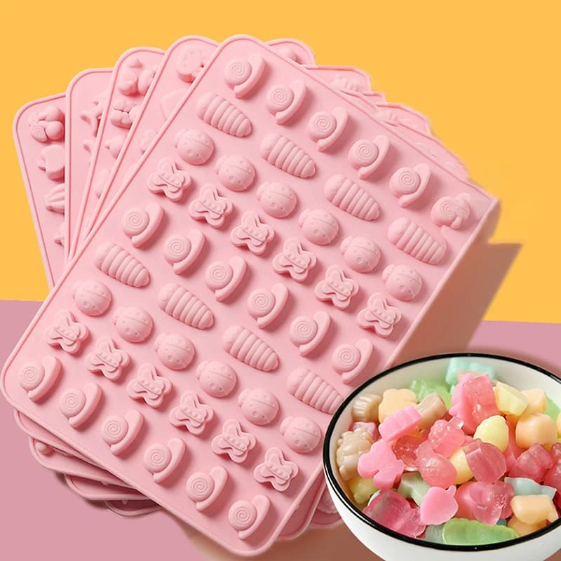 Stampo in Silicone per Cioccolato a Forma di Frutta e Animali, Coniglio, Pesce, Caramelle, Gelatine, Cuore Geometrico, Decorazione per Torte, Vassoio per Ghiaccio, Regali