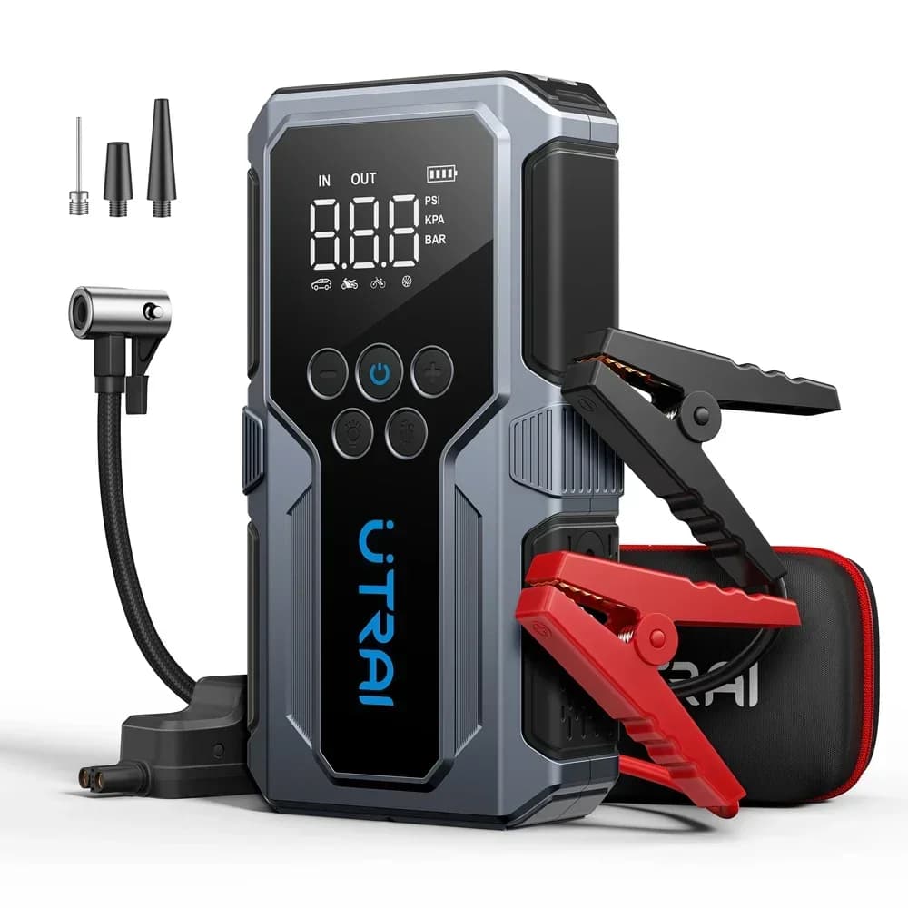 # Booster di emergenza per batteria per auto con pompa d'aria portatile 150PSI per avviamento di emergenza per auto 1500A