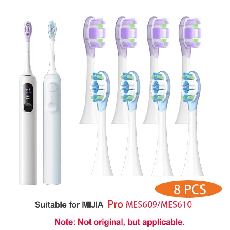Replacement heads for electric toothbrush XIAOMI MIJIA MES609/610 Pro, package sealed by 8 pieces
