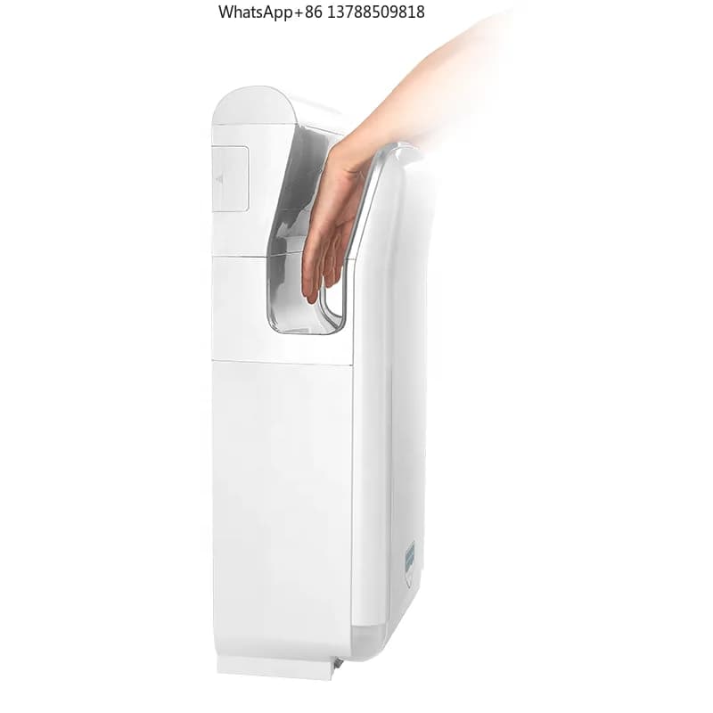Asciugamani Elettrico Automatico da Parete per Bagni Commerciali, Asciugamani a Doppio Motore in Plastica con Getto d'Aria