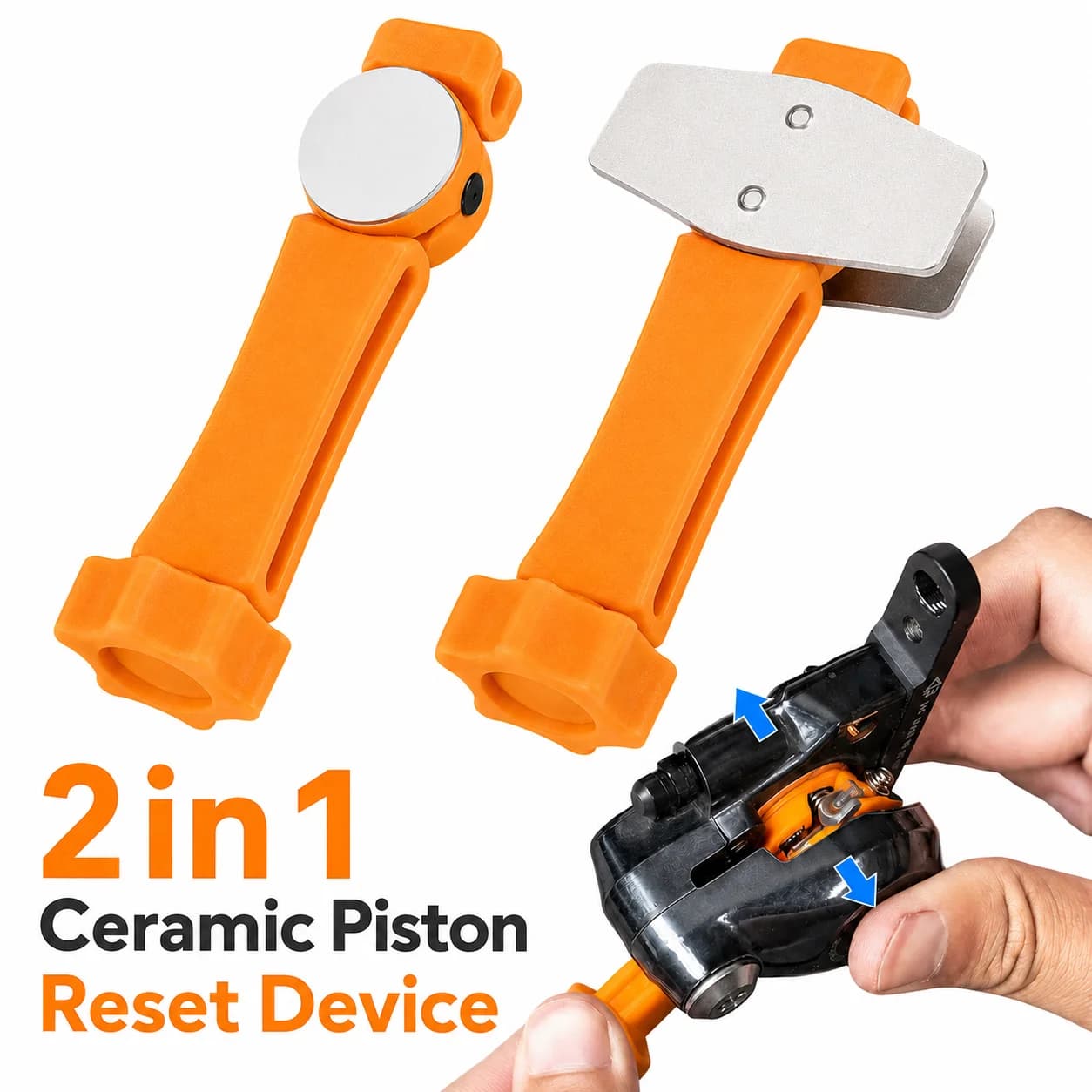 VEXRONA 2 in 1 Bike Brake Piston Reset Tool Ceramic Disc Caliper Pad Spreader MTB Road Bicycle Repair Push Plate