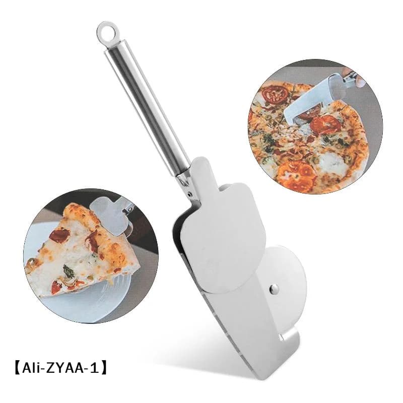【A】Stainless Steel Pizza Cutter Multifunctional Knife For Cake Bread Pies Pastry Dough Kitchen Baking Tools