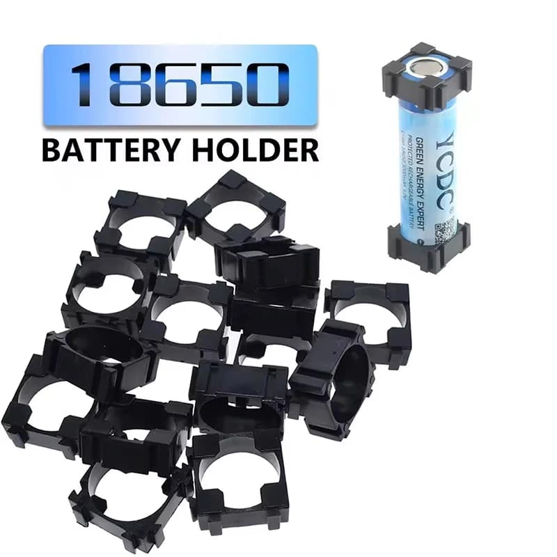100Pcs 18650 Battery Holder Bayonet Splicing Bracket Plastic Cell Spacer Fixed Stand For DIY Li-ion Battery Pack Assembly Kit
