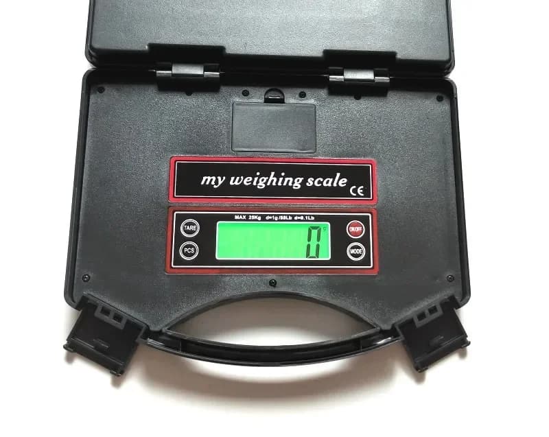 Bilancia Elettronica Portatile 25kg/1g per Pacchi di Spedizione, Pesatura in g/oz/lb/ml per Alimenti e Bagagli