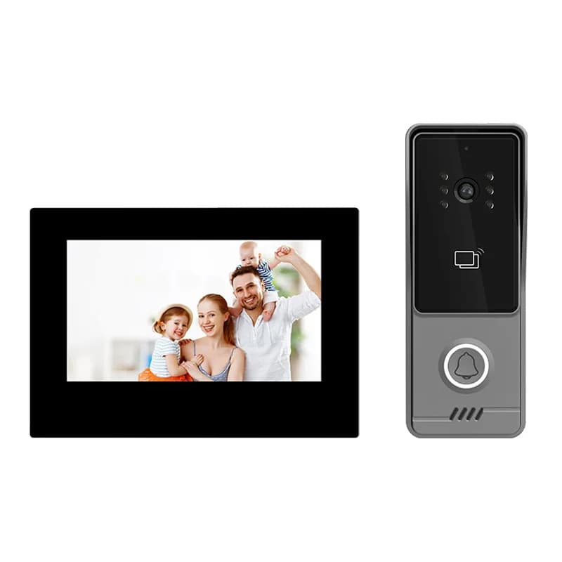 7-inch Smart Video Intercom Doorbell, Password Card Swipe Unlocking, Night Vision Villa Intercom Room With A Display Screen