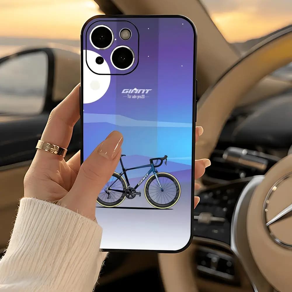 character G-Giant Phone Case Black Heavy-Duty Matte Shockproof Soft Case for iPhone 13/14/15/16/17 Pro Max
