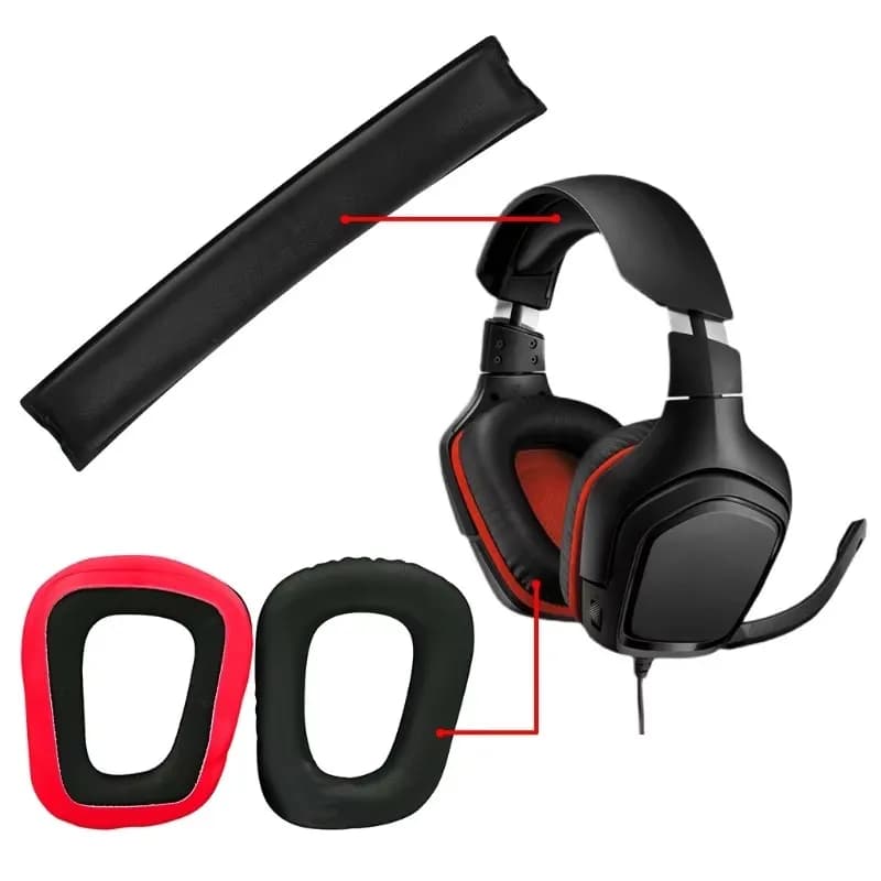 Earring cushions Bearings Replacement band kit for Logitech G331 G332 G432 G431 G430 G230 G231 G930 Headphones Earphones