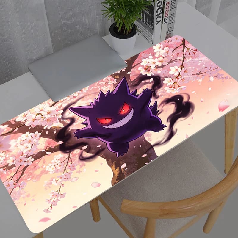Tappetino per Mouse Kawaii Anime con Ragazza Carina, Pokemon Pikachu Gengar, Accessori per Gaming, Tappetino da Scrivania per Computer
