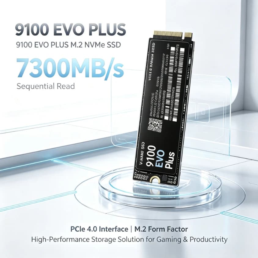 [Brand+] 9100 Evo Plus M.2 SSD NVMe SATA Ultra High Speed Internal Solid State Drive 500GB 1TB 2TB 4TB for Laptop Desktop PC