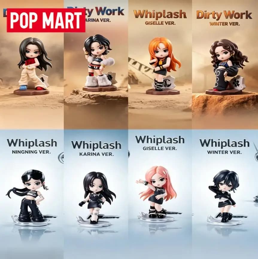 POP MART Aespa Memorable Picks Series Mystery Unbox Bag Cute Kawaii Doll Anime Figure Ornament Present Set