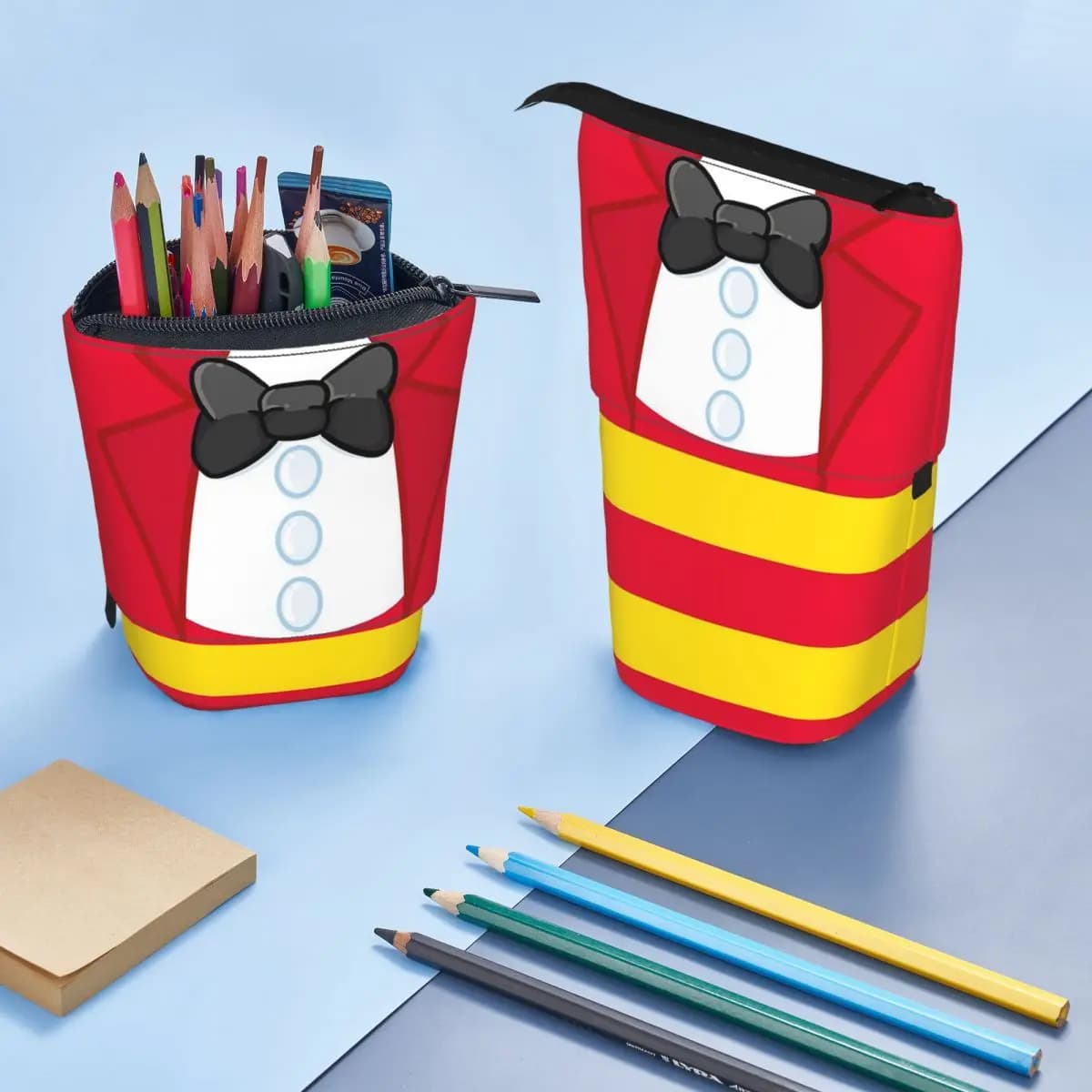 Grembiule Jollibee Red Bee Suit Filipino Pinoy Filam Astuccio Reversibile per Studenti Scatola Portapenne Borsa per Matite