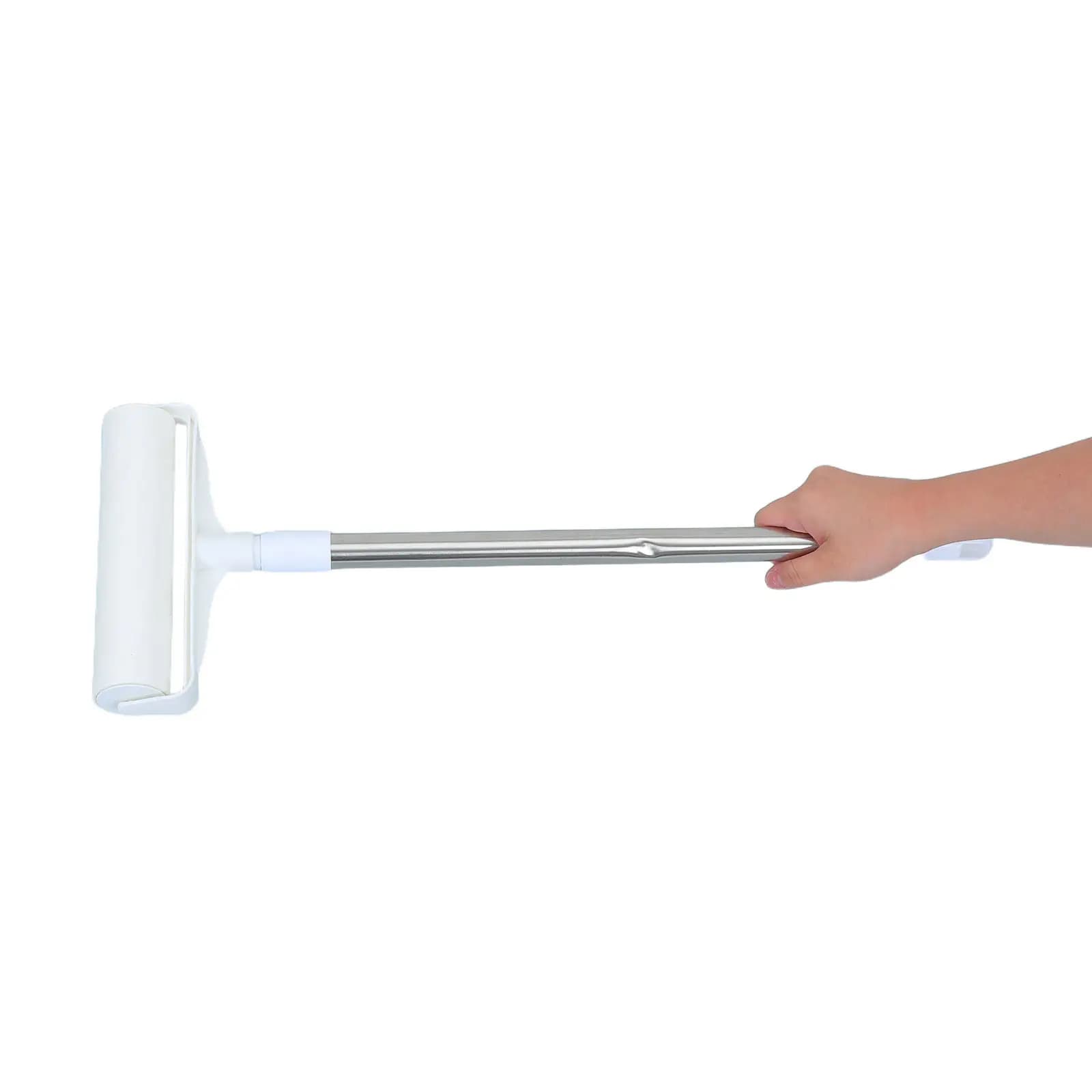 Portable Reusable Lint Roller Carpet Sticky Roller Long Handle Pet Hair Remover Brush Refillable Clothes Furniture Upholstery