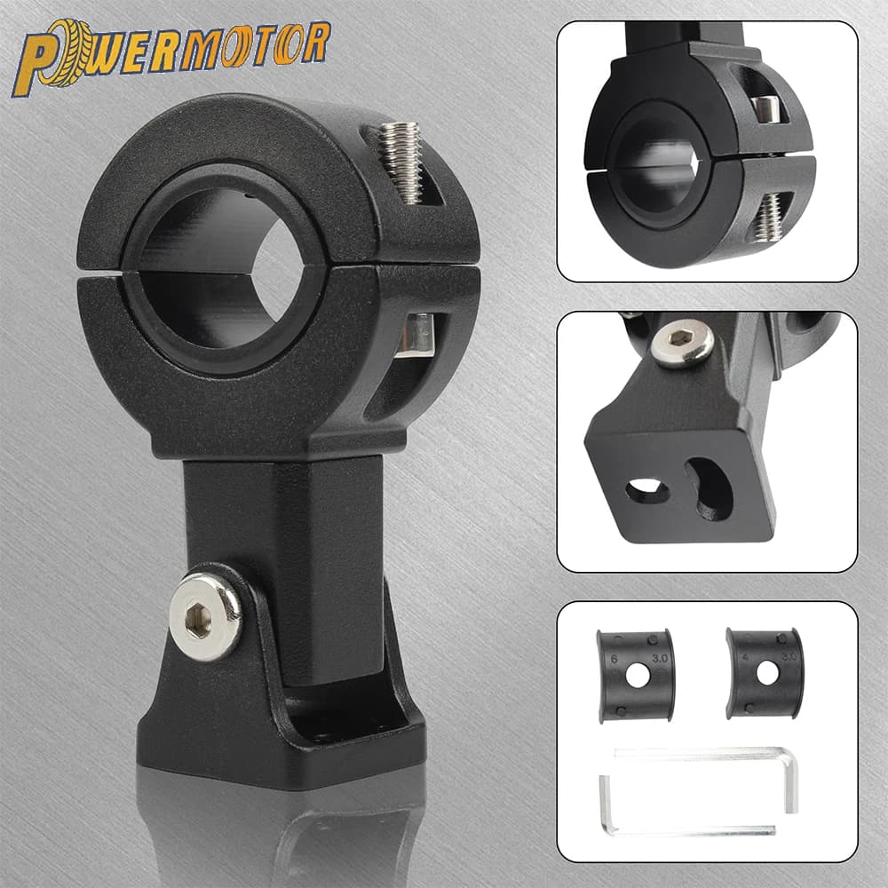 Motorcycle Spotlight Bracket Adjustable External Fog Light Support Light Mounting Bracket Enduro Dirt Pit Bike Universal Parts