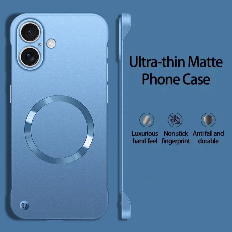 Nuova custodia magnetica per PC verniciata in metallo opaco sottile sottile per Magsafe iPhone 17 Air 17 16 15 14 13 12 Pro Max Plus Cover senza telaio