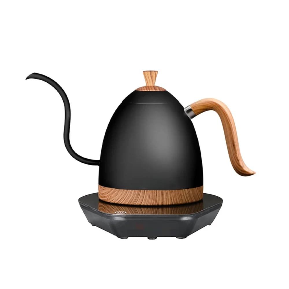 # Hot # Hot -220v Maker Coffee Kettle 600ml Drip Electric Drip Pour Over Wooden Coffee Tea Kettle Gooseneck Electric
