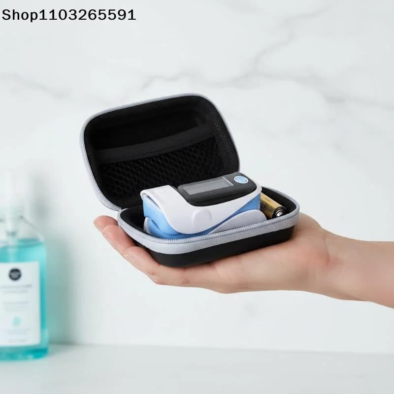 Protective Box Strong Space Hard EVA Pulse Oximeter Storage Bag Carrying Case Zipper Fingertip Pulse Oximeter Bag
