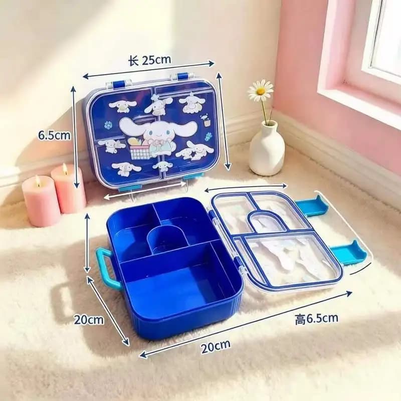 Hello Kitty 1700ml Portable Lunch Box Bento Food Container Leakproof Storage Box Cute Cartoon Design Reusable Office Lunch Box