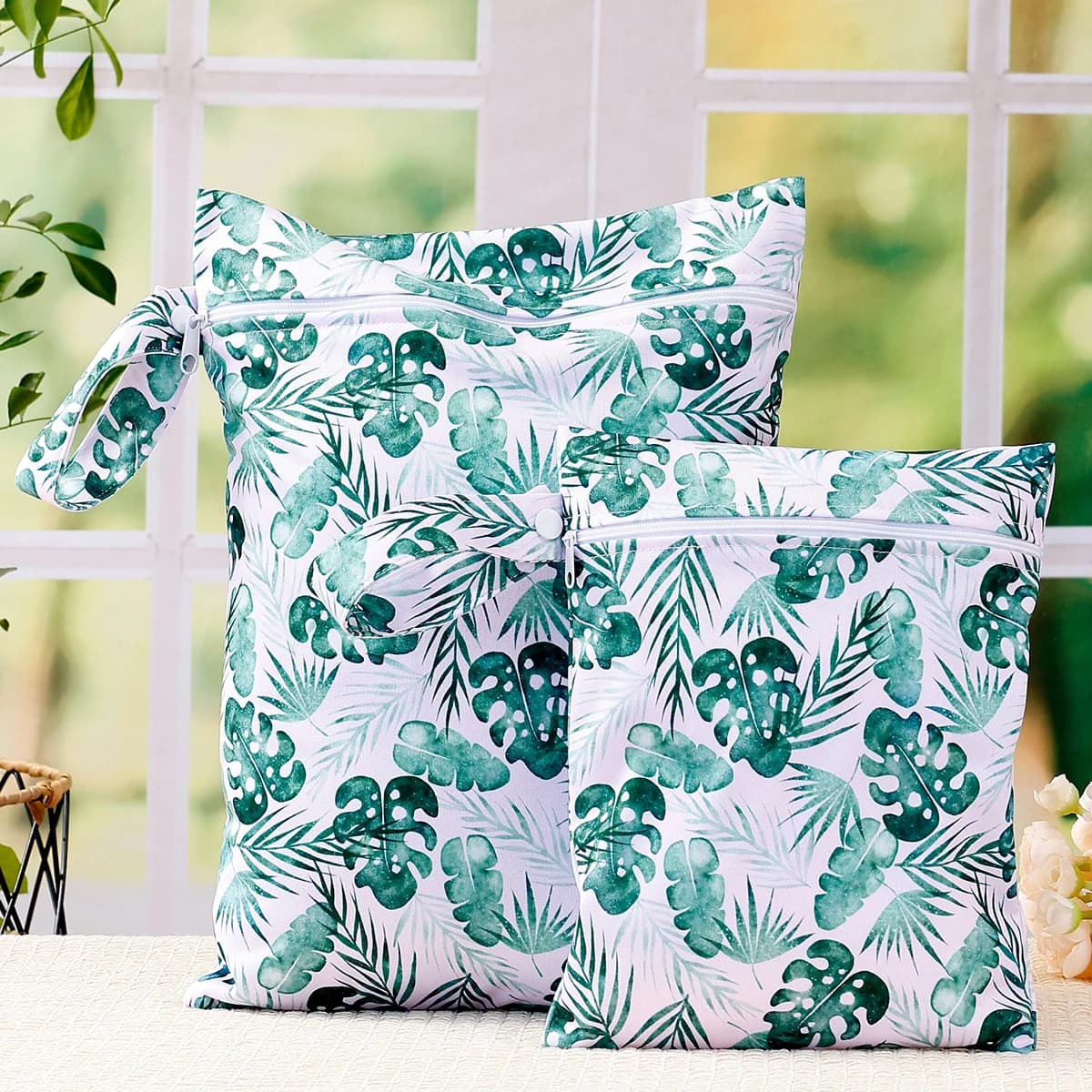 Nuovo set da 2 pezzi borsa per pannolini per bambini impermeabile bagnato e asciutto pacchetto coperta custodia per pannolini inserto tote borsa da viaggio passeggino borsa per il trasporto
