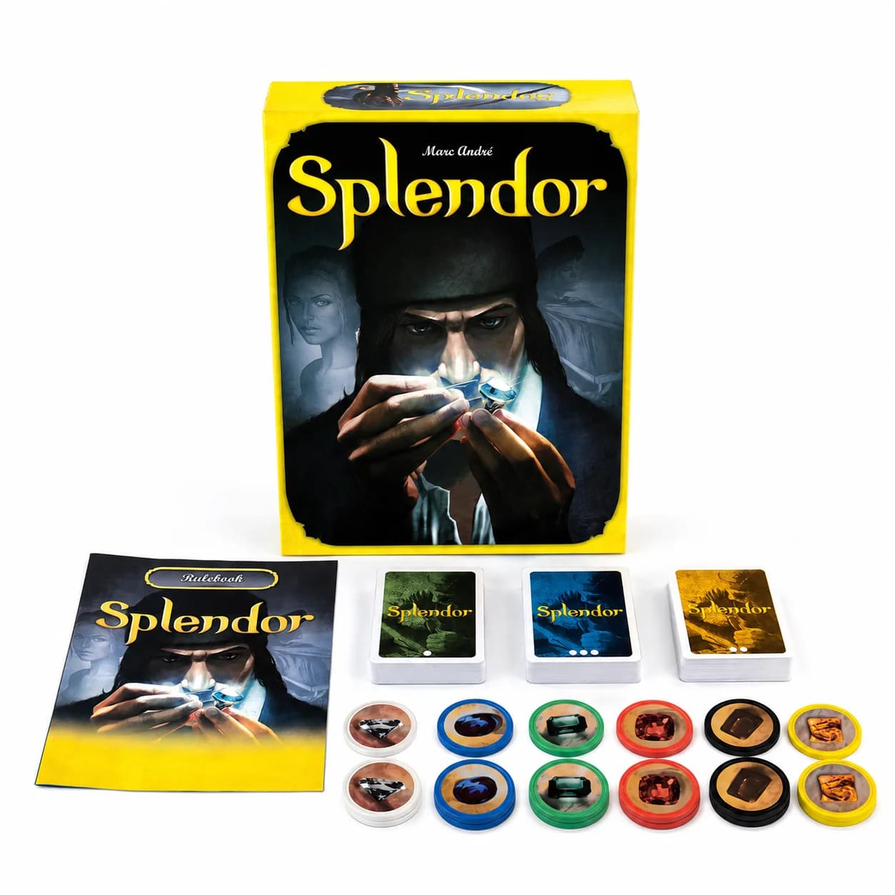 Splendor: Gioco da Tavolo Strategico con 72 Pezzi, Carte da Scambio con Gemme, Gettoni e Libro delle Regole - Regalo per Feste in Famiglia, Versione Inglese