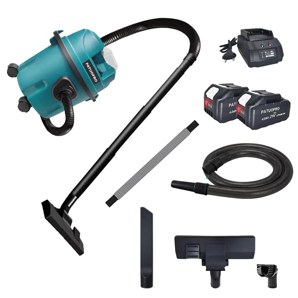 Aspirapolvere Ricaricabile 10L per Solidi/Liquidi Senza Fili, Multifunzione per Auto e Peli di Animali, Compatibile con Batteria Makita 18V
