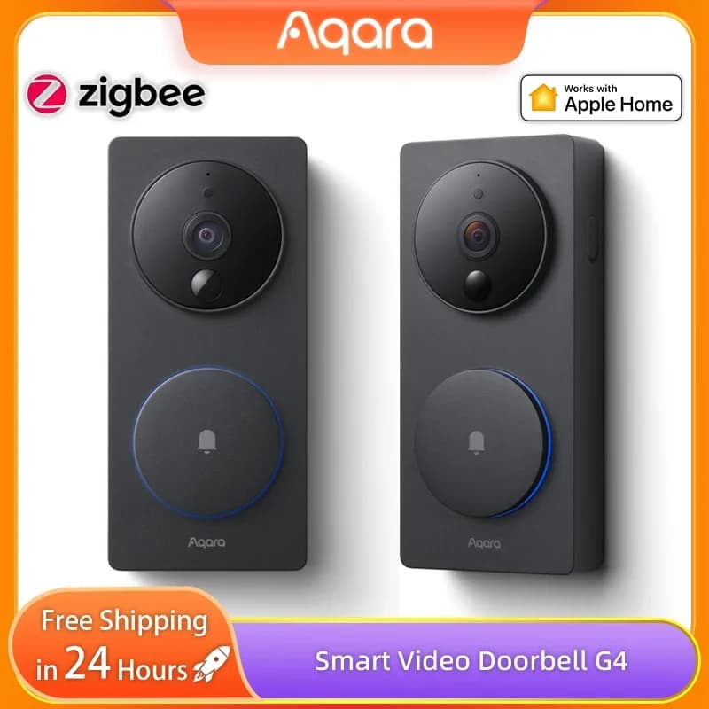 Aqara Smart Video Campanello Telecamera G4 1080P HD Supporto HomeKit Video Sicuro Riconoscimento facciale App iOS Android Installazione wireless