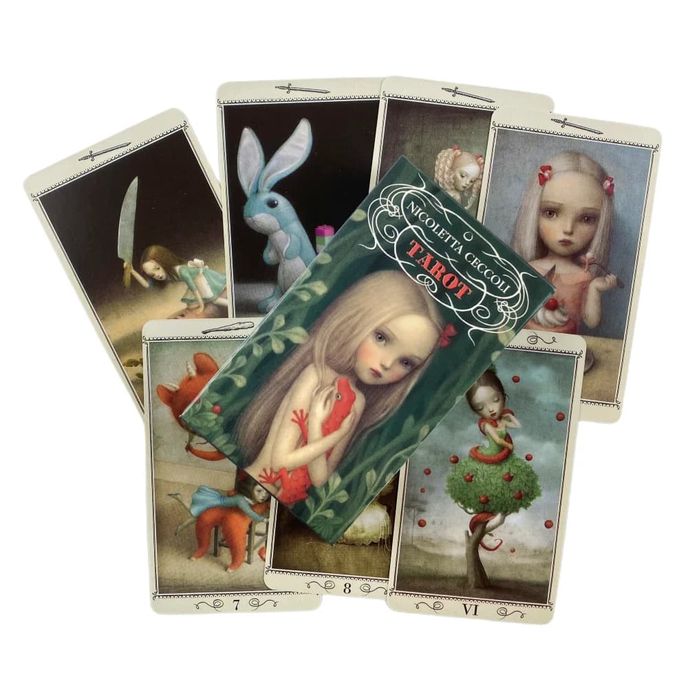 Nicoletta Ceccoli Tarocchi Mazzo Divinazione Versioni inglesi Edizione Oracle Gioco da tavolo per la festa