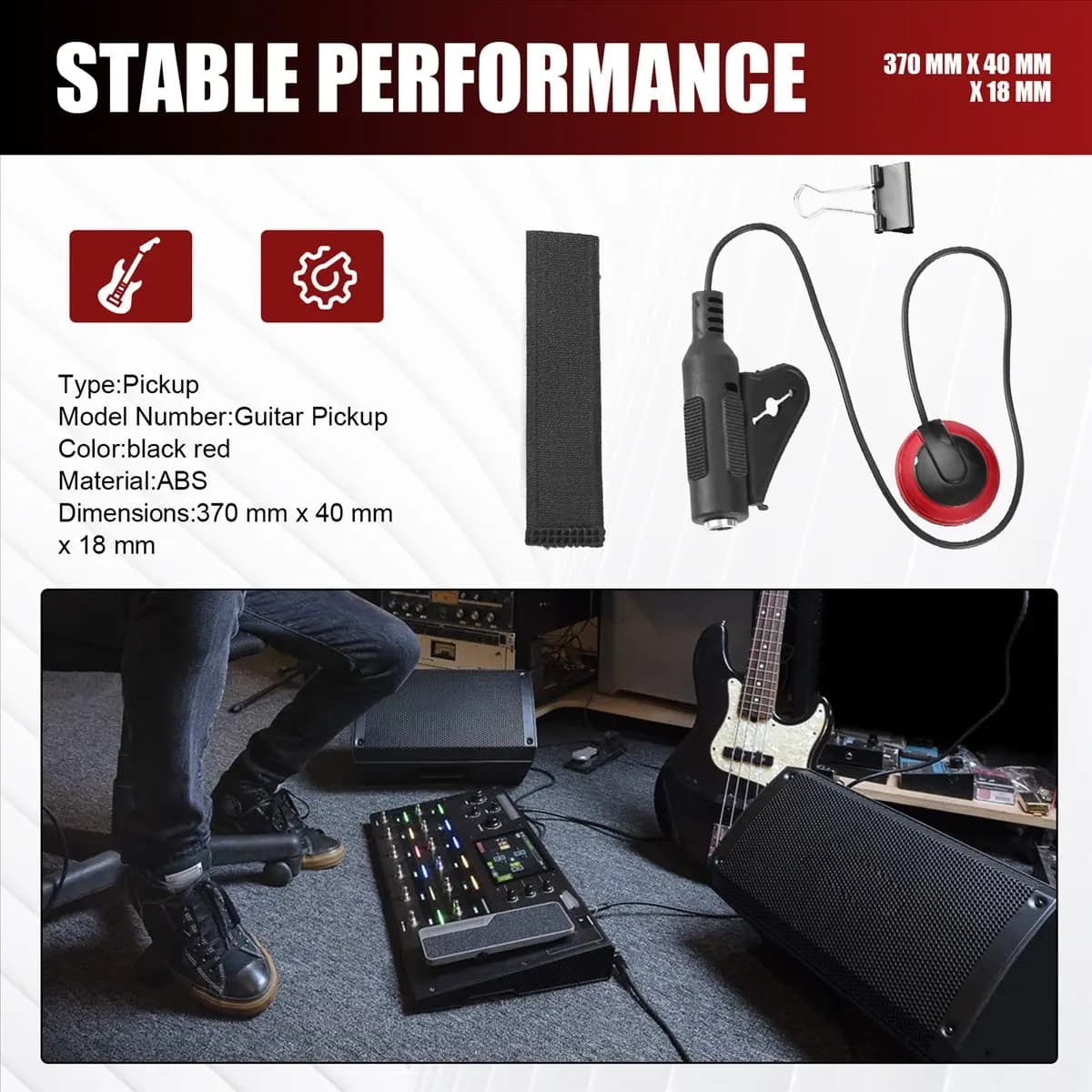 AA163 Superior Professional Guitar Patch Pickup Ad-20 Piezo Contact Microphone Pickup For Guitar Violin Ukulel Guitar Accessorie