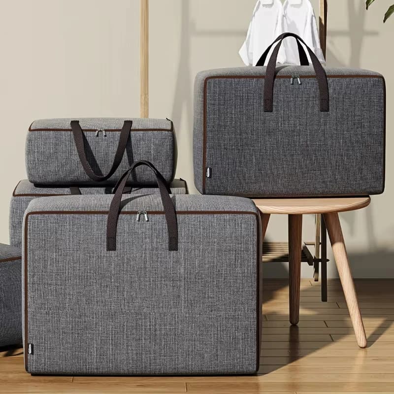 Large Capacity Oxford Fabric Storage Bag Waterproof Durable Reinforced Handle Quilt Clothes Moving Wardrobe Organizer Tote