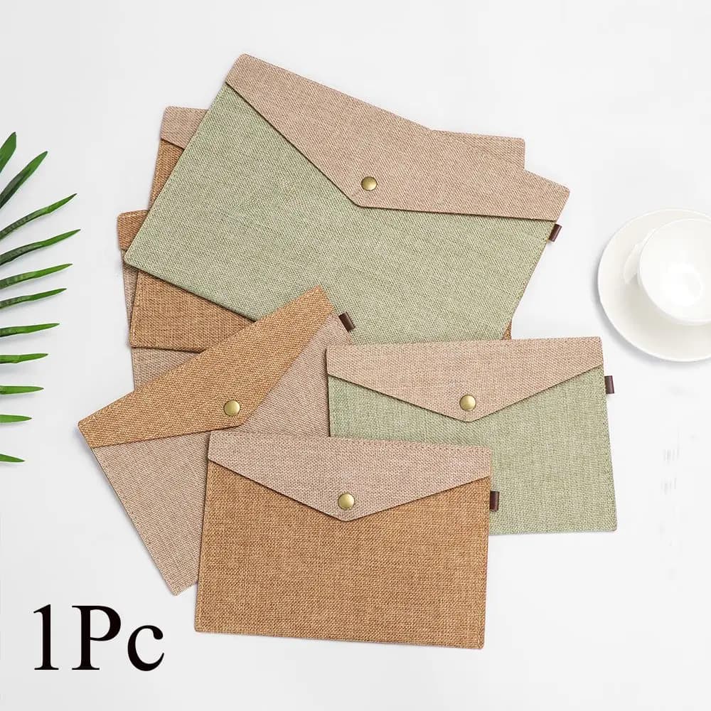 Semplice cartella in feltro di tela A4/A5, porta carta, borsa per documenti, cartella di file, organizer portatile, articoli di cancelleria per ufficio