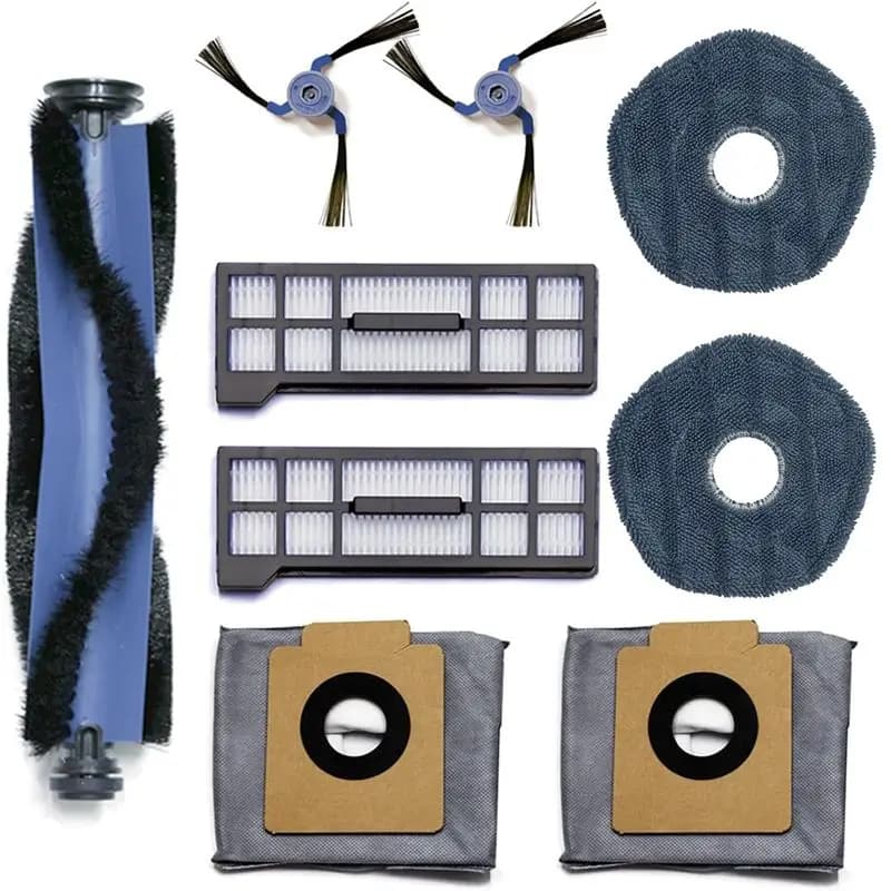 Accessori di Ricambio Compatibili con Eufy X10 Pro Omni Robot Vacuum And Mop: Sacchetti per Aspirapolvere, Filtro HEPA, Panno Laterale per Mop