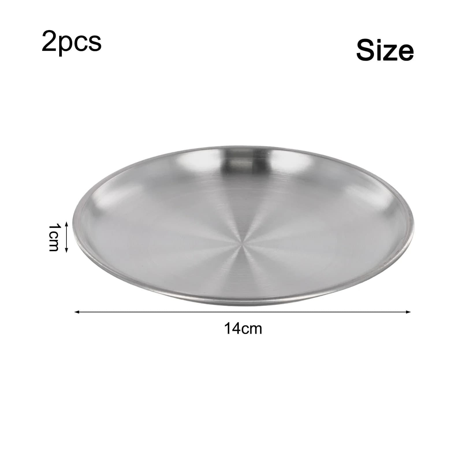 Set da Pranzo Portatile per Campeggio, Piatti in Metallo Leggeri da 14cm, Stoviglie Versatili per Esterni