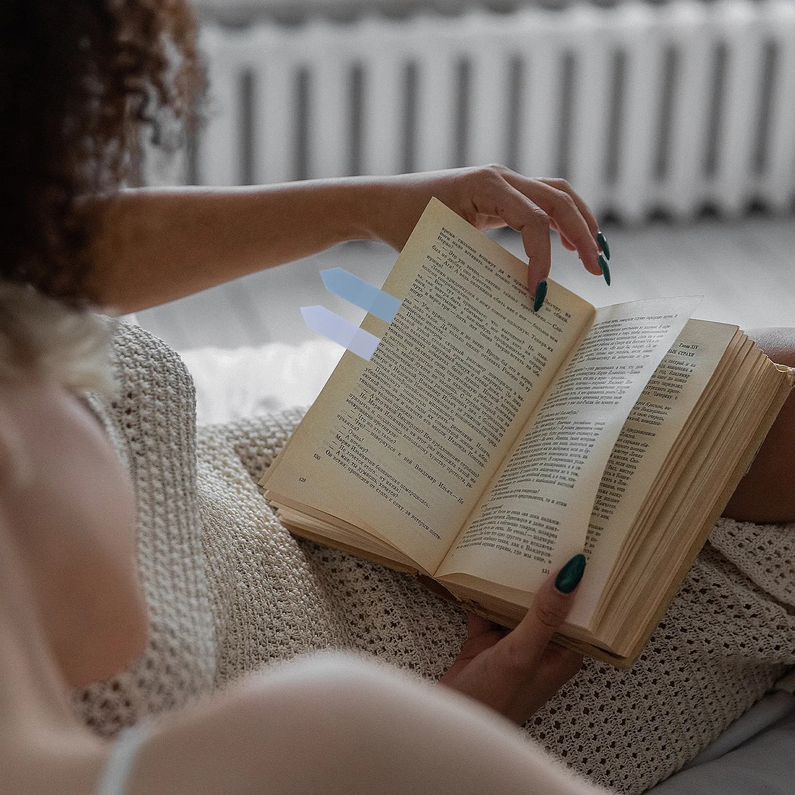 6 Set di Etichette Adesive Colorate Trasparenti, Strisce per Lettura, Segnalibri, Adesivi per Appunti, Pratici per Casa e Scuola