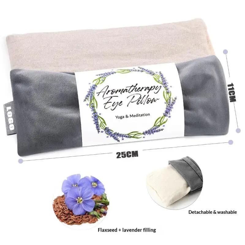 Aromatherapy Lavender Eye Pillow Hot Cold Compress Dry Eye Fatigue Relief Microwavable for Travel Nap Home 1Pcs