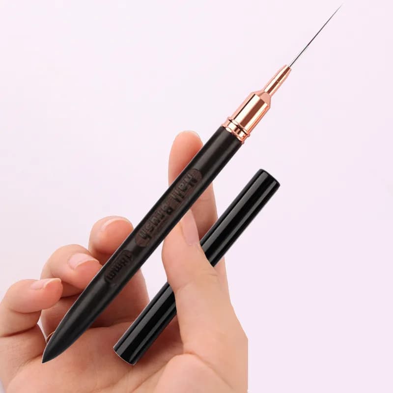 1/5 Pezzi Pennello Artistico con Manico in Legno Rotondo per Disegno, Linee, Strisce, Fiori, Pennello per Gel UV