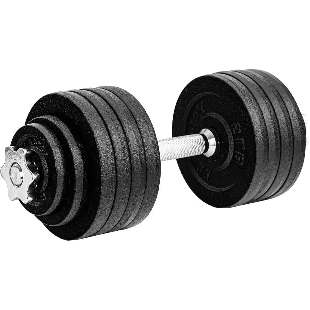 Old School Adjustable DumbSet with Weight Plates, Star Lock Collars/Contor, 40lbs to 200lbs Adjustable Weight Plates Set