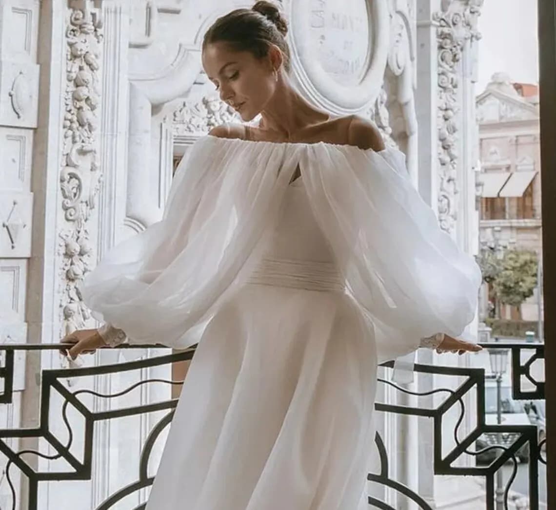 Coprispalle da sposa staccato con scollo a barchetta e maniche a sbuffo, mantella da sposa, coprispalle da festa formale, giacca da donna, avvolgente per occasioni speciali