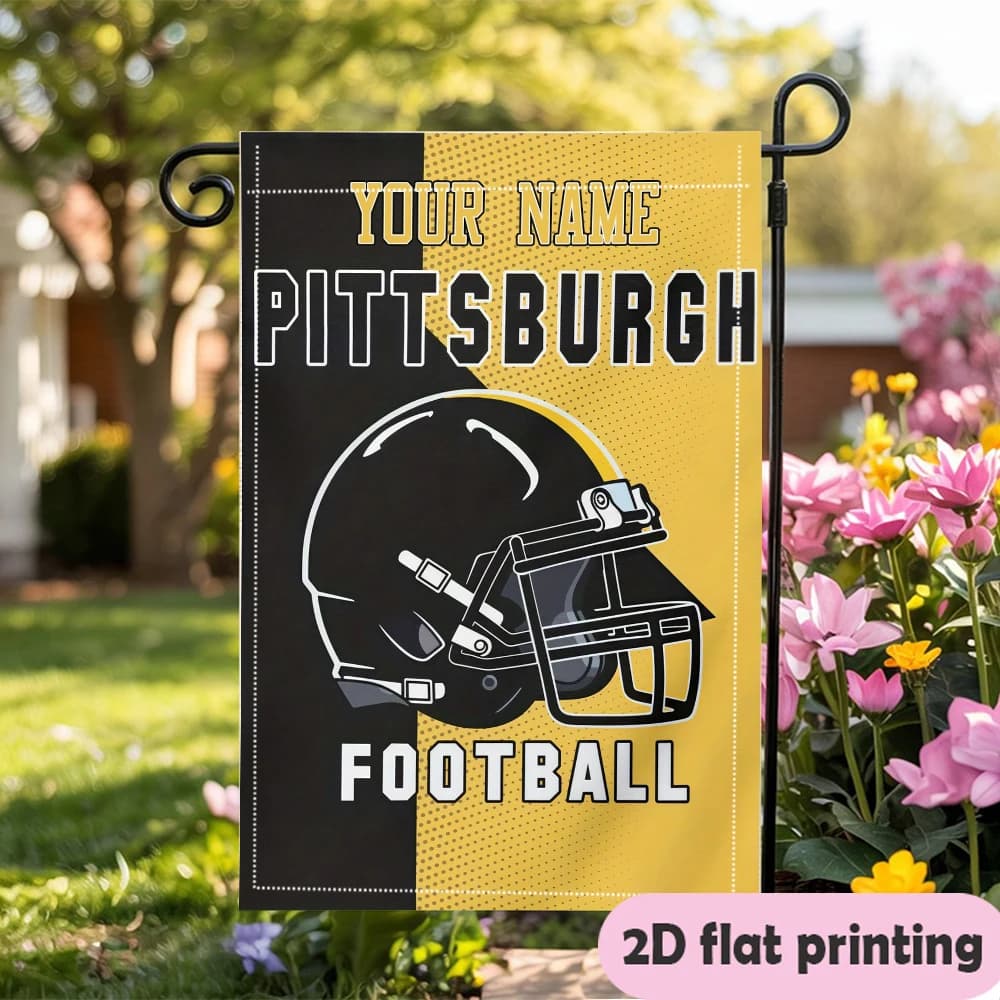 1pc double-sided Customizable Football Helmet Garden flag personalized custom Name garden decoration 30*45cm(12x18in)