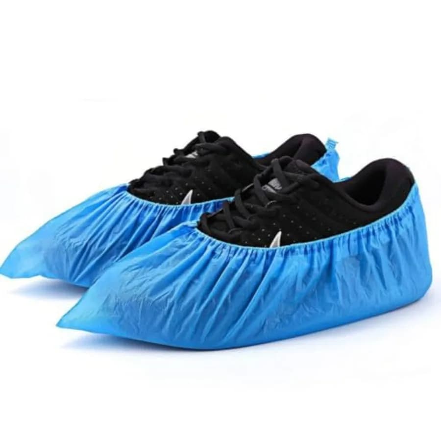 Copriscarpe Monouso Antiscivolo - Confezione da 100 (50 Paia) 40 cm Copriscarpe Igienici Impermeabili Riciclabili
