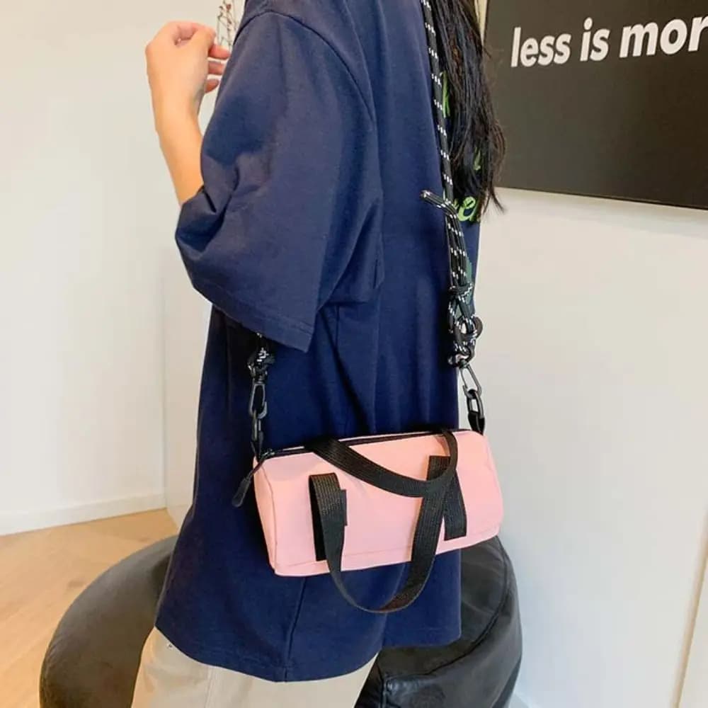 Elegant Large Capacity Nylon Crossbody Bag Solid Color Korean Style Pillow Bag Handbag Shoulder Bag Girls/Female