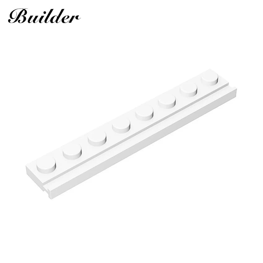 Little Builder 4510 Building Blocks 10 pezzi compatibile con le principali marche accessori MOC 1x8 piastra cingolata laterale singola con scivolo