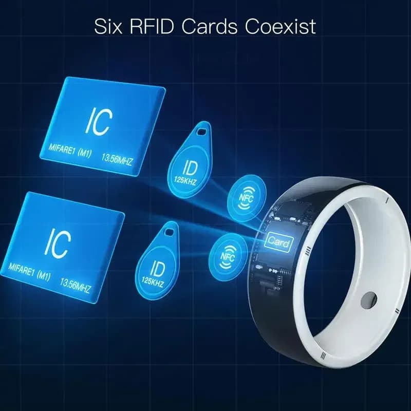 Nuovo Anello Intelligente Jakcom R5 2026 con 6 Schede RFID, Dispositivo Indossabile Smart per Condivisione Intelligente, GPS, ID, IC, NFC, Compatibile con Telefoni Cellulari iOS, Android e WP