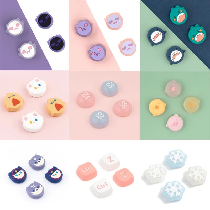 Cute Pig Duck Thumb Stick Grip Cap Joystick Custodia protettiva per Nintendo Switch NS Lite Joy-con Controller Thumbstick Case