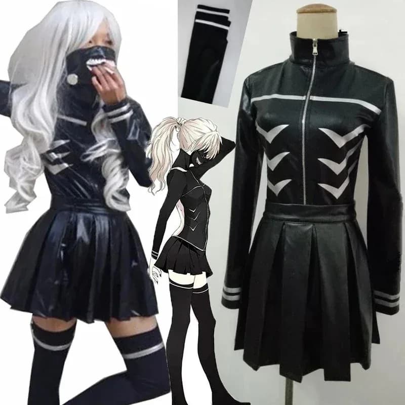 Ghoul Girl Uniformi Tokyo Donna Ken Kaneki Costume Cosplay Giacca + Gonna + Calze Abito di Halloween suita;3,v'5.t;8,