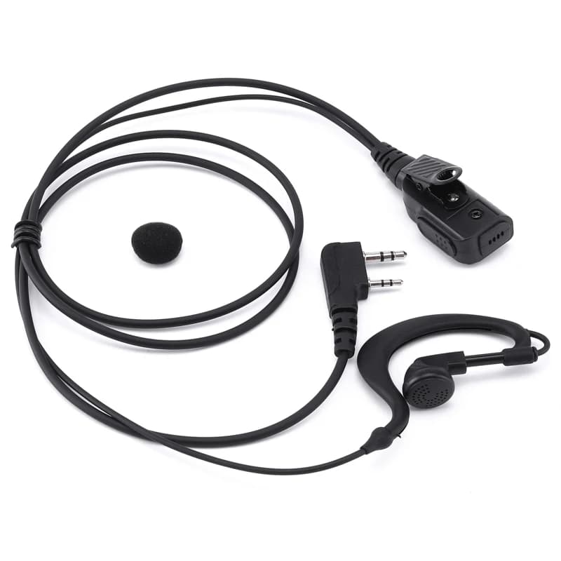 G Stile Auricolare Clip di Ferro PTT Orecchio Appeso Auricolare Per Kenwood Radio Baofeng Walkie Talkie BF-888S UV5R UV82