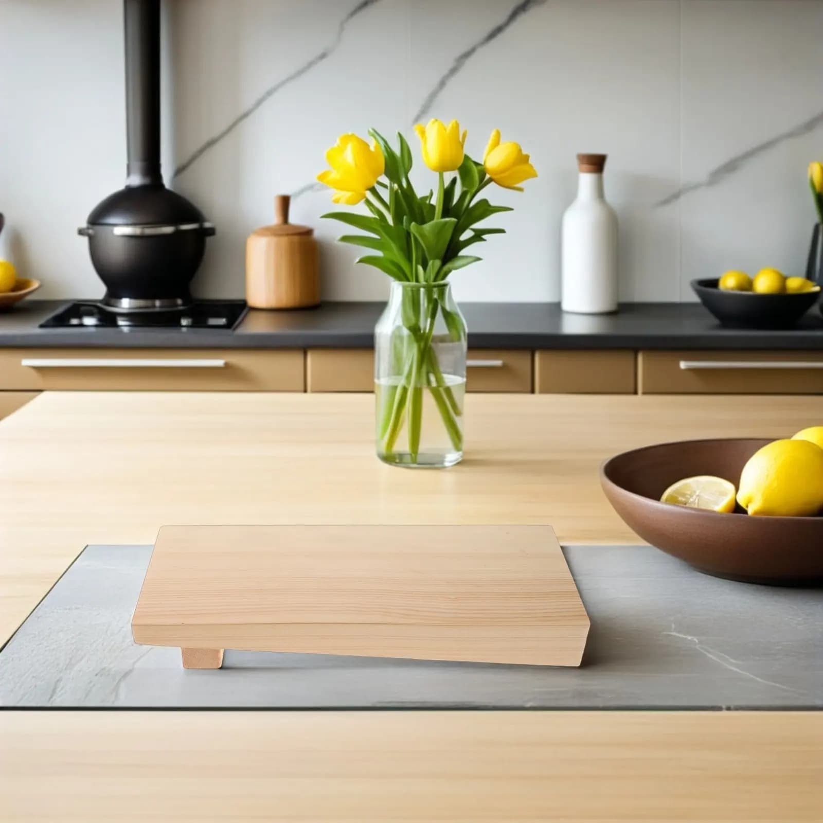 Vassoio Rettangolare in Legno Naturale per Servire Sushi Giapponese, Tagliere per Sashimi, Vassoio per Antipasti e Snack
